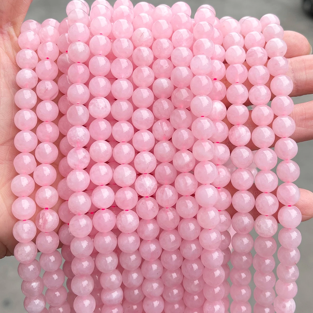 4 6 8 10mm Natural Stone Rose Quartz Bead Round Loose Spacer Bead for Jewelry Making DIY Bracelet Necklace Accessory Wholesale