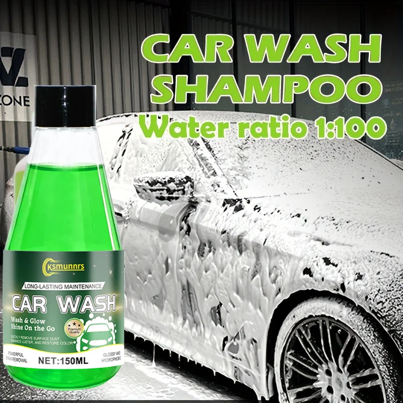 150ml High Foam Concentrated Car Wash Liquid, Powerful Decontamination, Polishing & Paint Care, pH Neutral, Suitable for Cars, S
