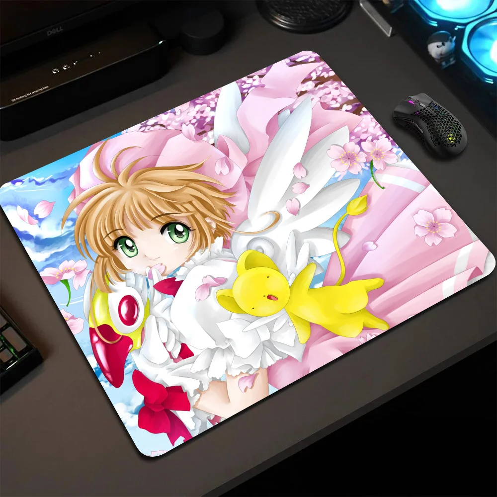 Anime Cardcaptor Sakura Mousepad Small LockEdge Mouse Pad For Gamers Computer Desk Pad Rectangular Anti-slip Rubber