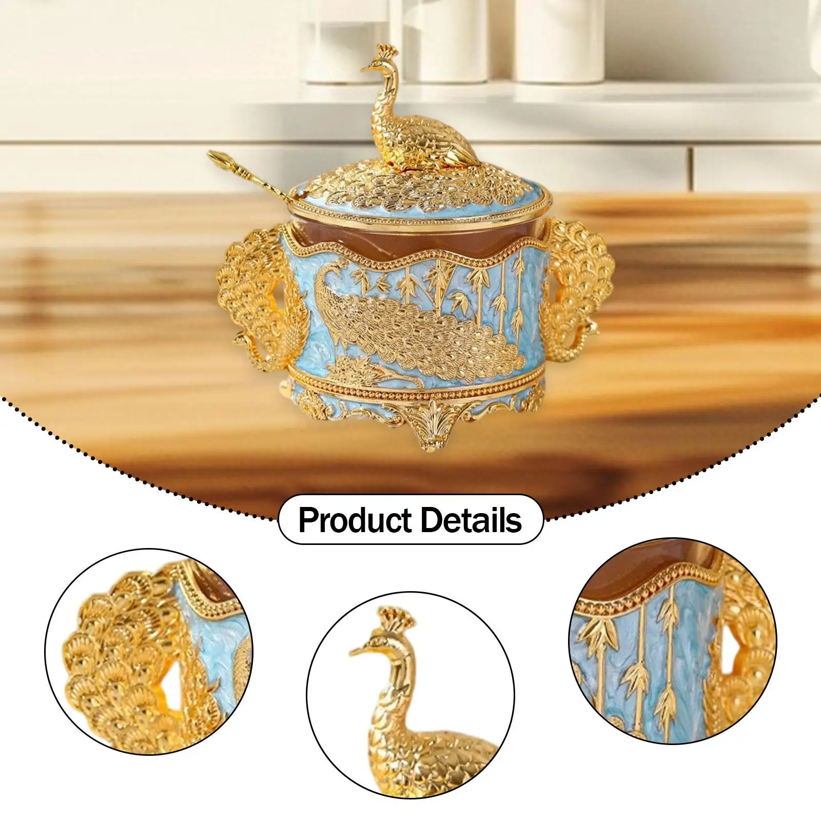 Sugar Bowl Candy Holder Pepper Dispenser Seasoning Jar Sugar Container for Coffee Bar Home Restaurant Baking Kitchen Countertop