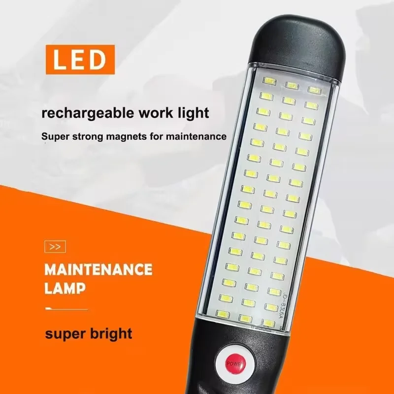 Auto Repair Work Light USB Rechargeable Flashlight Portable Emergency Lights With Magnet Hook For Car Repair Fishing Emergencies