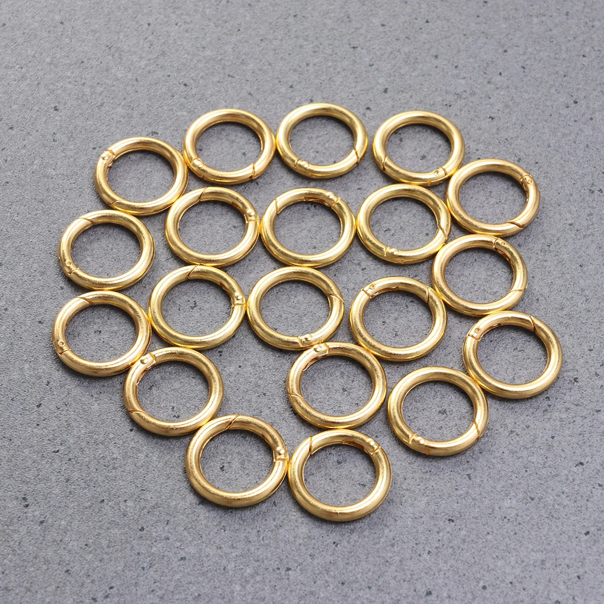 

20 pcs Jump Rings Keychain Spring Clips 4.0X28Mm Zinc Alloy Golden Polished Jewelry Making Findings For Diy Crafts Split Ring