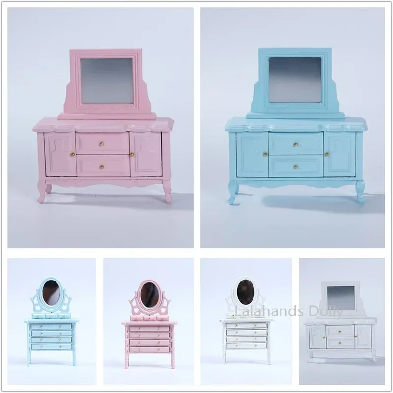 

1:12 Dollhouse Mini Dressing Cabinet Miniature Scene Model for Dollhouse Furniture Decoration Accessories