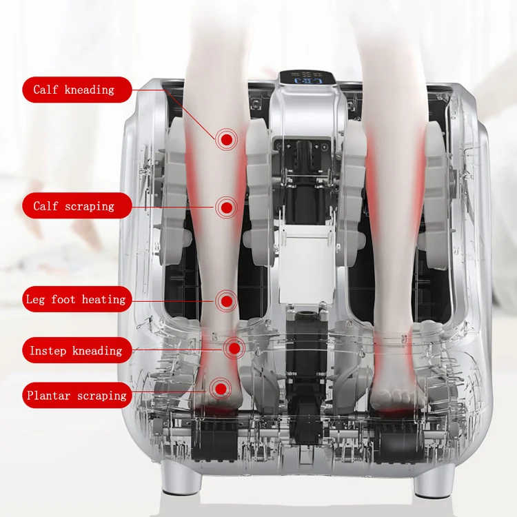 Masażer do nóg i stóp Shiatsu - Masaż kompresyjny, rolujący, grzejący (ugniatanie 3D, terapia wibracyjna, regulowana intensywność)