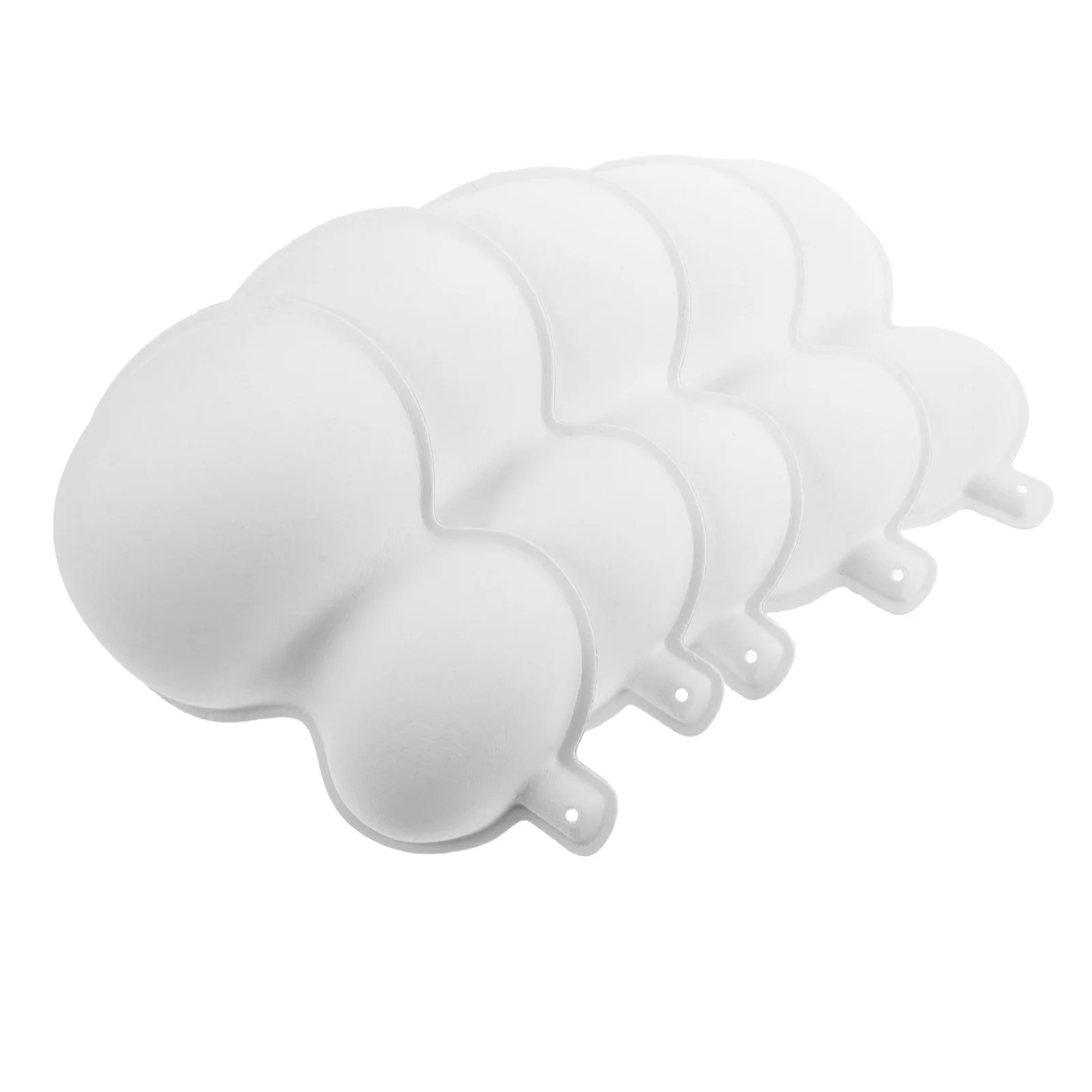 

5Pcs White Paper Pulp Blank Masks for Kids Painting Crafts Lightweight DIY Face Masks for Masquerade Cosplay Party