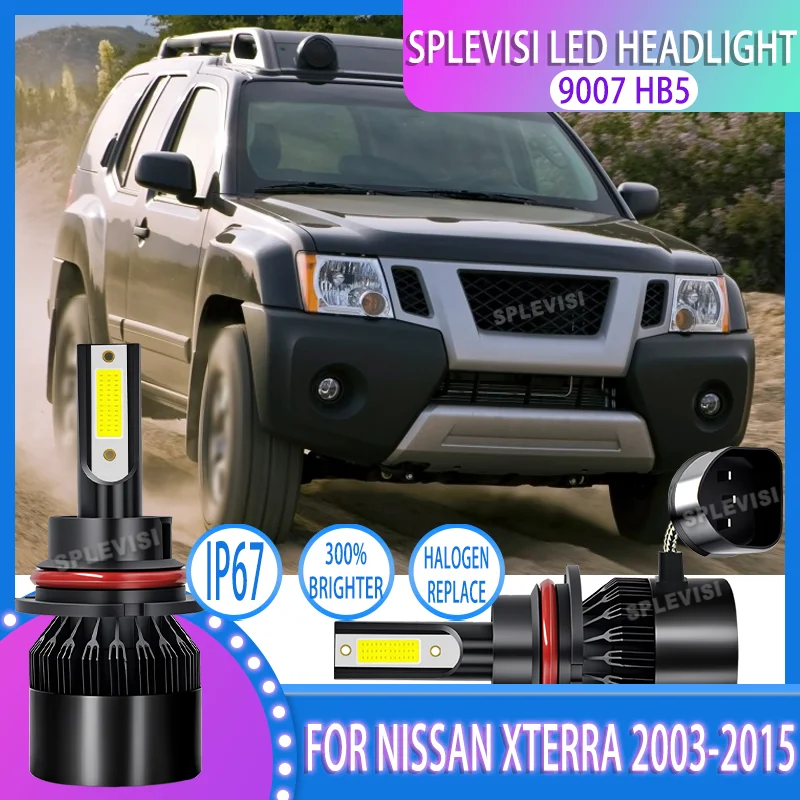 

9007 HB5 Led Headlight Bulbs Upgrade Xenon White with Turbo Fan Car Light For Nissan XTERRA 2003 2004 2005 2006 2007 2008-2015