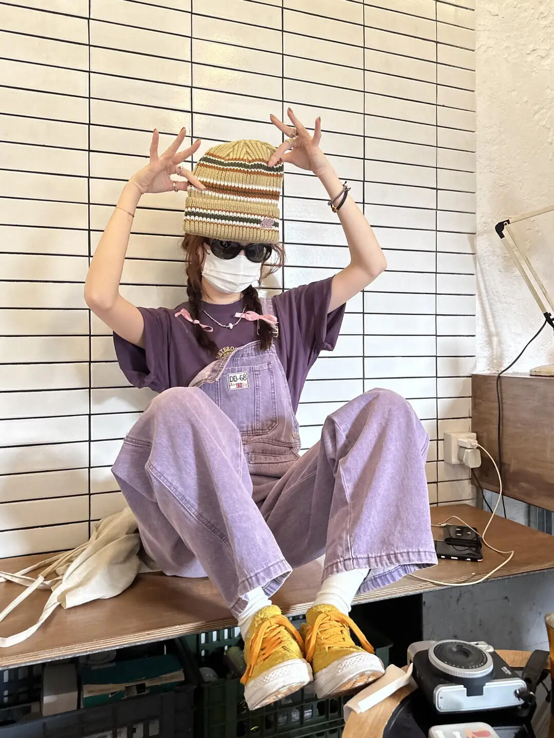 

Фиолетовые прямые брюки в стиле ретро, женские свободные широкие джинсовые комбинезоны для похудения с высокой талией, весна-лето, повседневные брюки