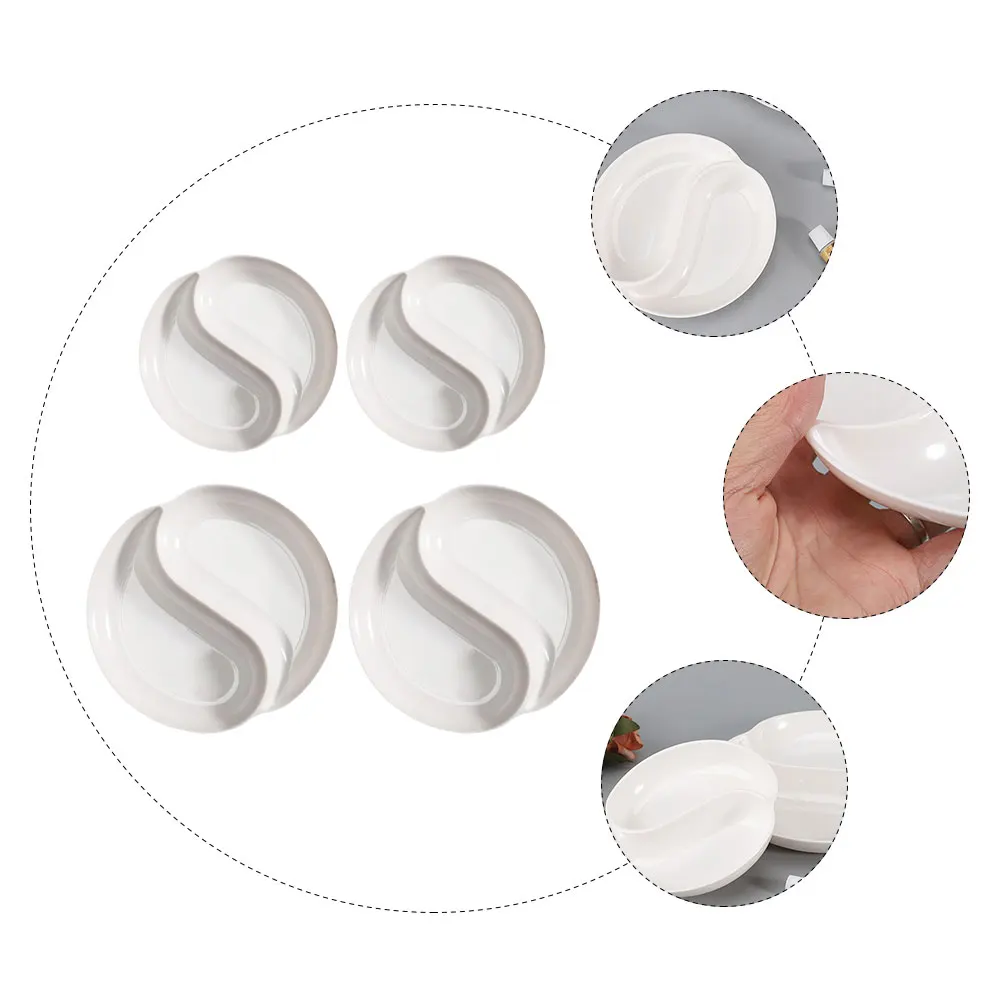 4 قطعة تاي جي شكل علبة طلاء بالألوان المائية لوحة صبغات بلاستيكية بيضاء لخلط الألوان لوازم اللوحة أدوات فنية #2