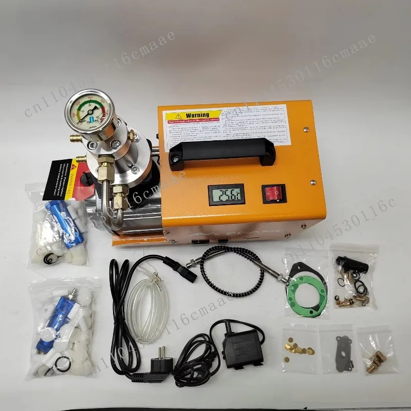 Electric High Pressure Air Pump Single Cylinder Water Cooled Air Cooling Cycle Double Cooling Style