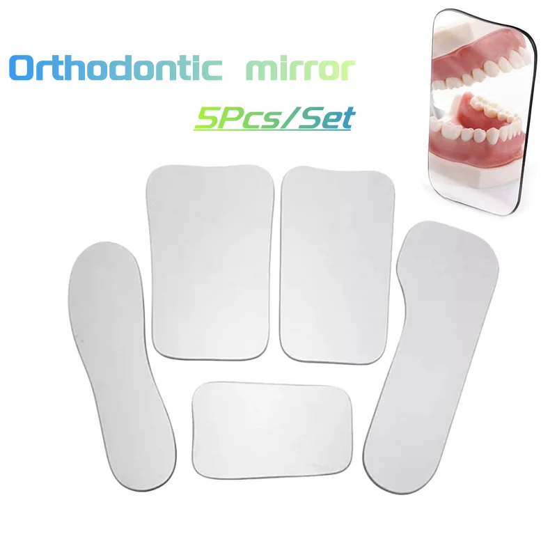 

5Pcs/Set Dental Photography Reflector Orthodontic Mirror Double-Faced Oral Observation Mirrors Intraoral Photographic Reflector