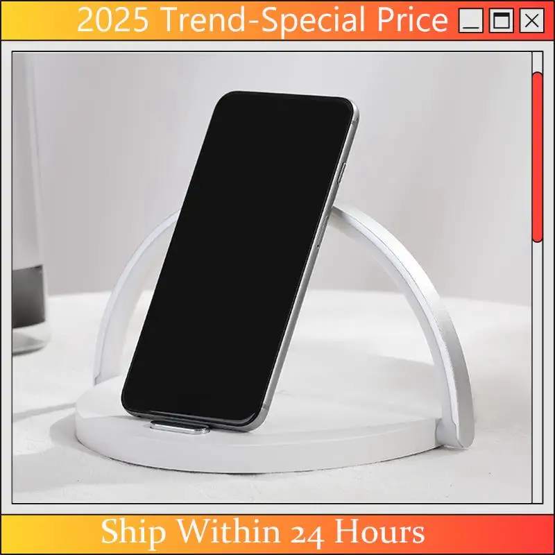 CHYY Top Round Touch Small Desk Lamp Multi-Function Wireless Charger Mobile Phone Holder