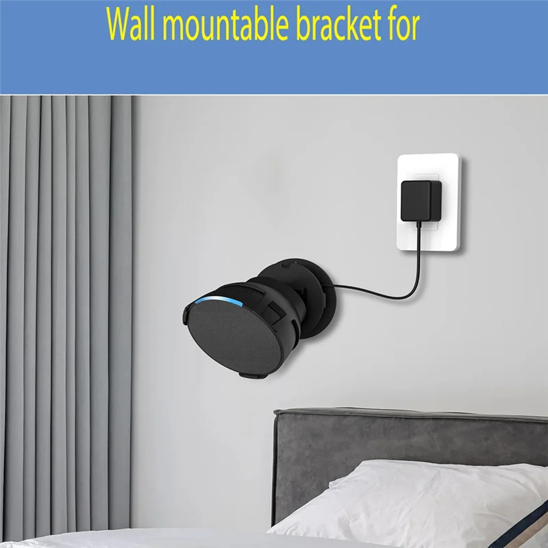 Wall Mount Speaker Holder For Echo , Indoor Sound Box Bracket Built-In Cable Management, Home Decoration Accessory