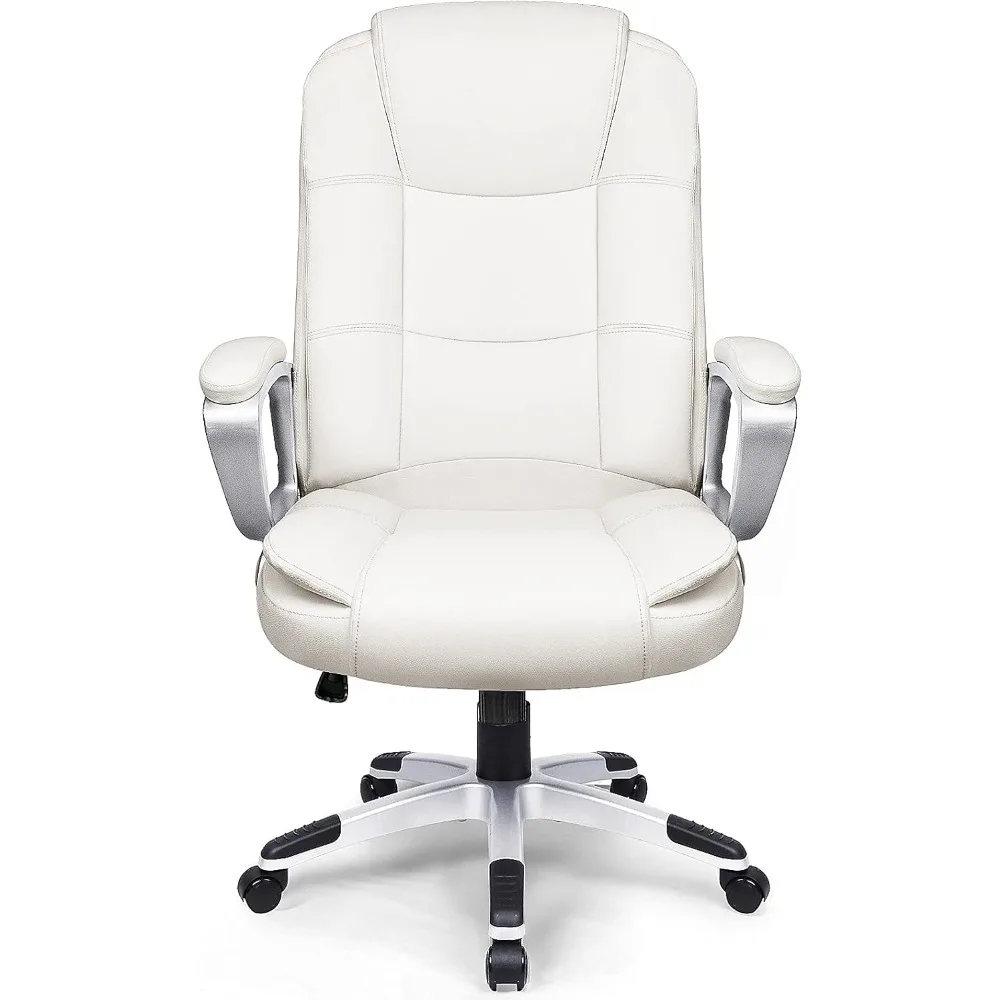 Office Chair 400LBS Ergonomic High Back Chair with Lumbar Back Support Leather Computer Chair