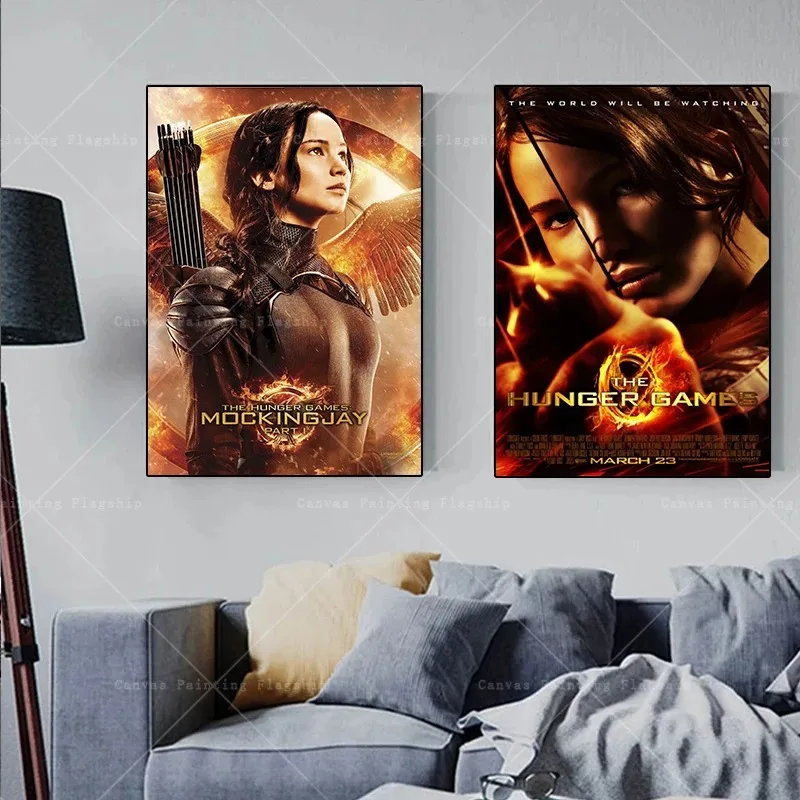 The Hunger Games Mockingjay-Part Katniss Movie Posters Wall Art Picture Print Canvas Painting for Living Room Home Decor Cuadros