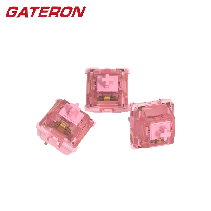 

Переключатель GATERON Sakura Mahjong HiFi, линейные переключатели клавиатуры, 5-контактный, 40 г, офисный игровой механический переключатель клавиатуры, тонкая смазка