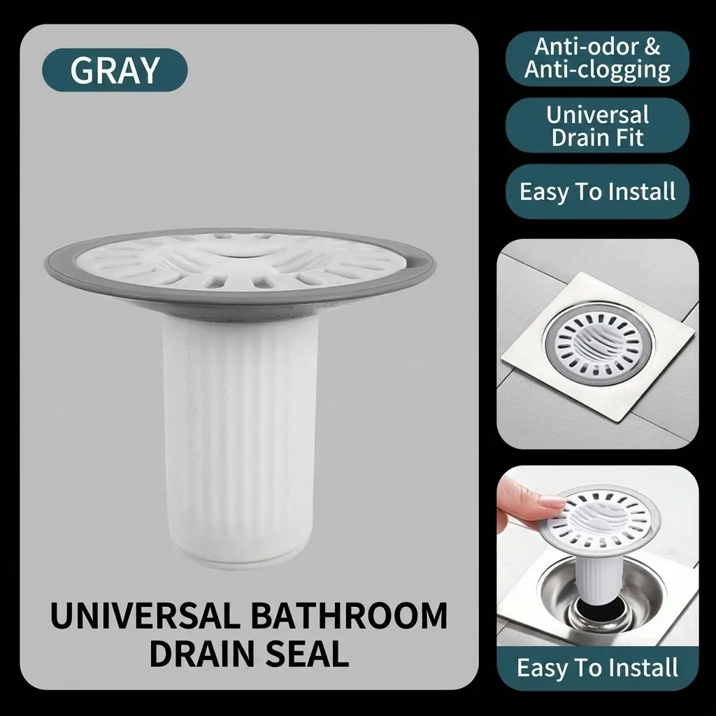 1 Pack Floor Drain Cover ABS Plastic for Bathroom Sewer Deodorizing Sealed Filter Anti Insect Universal Drain Accessory