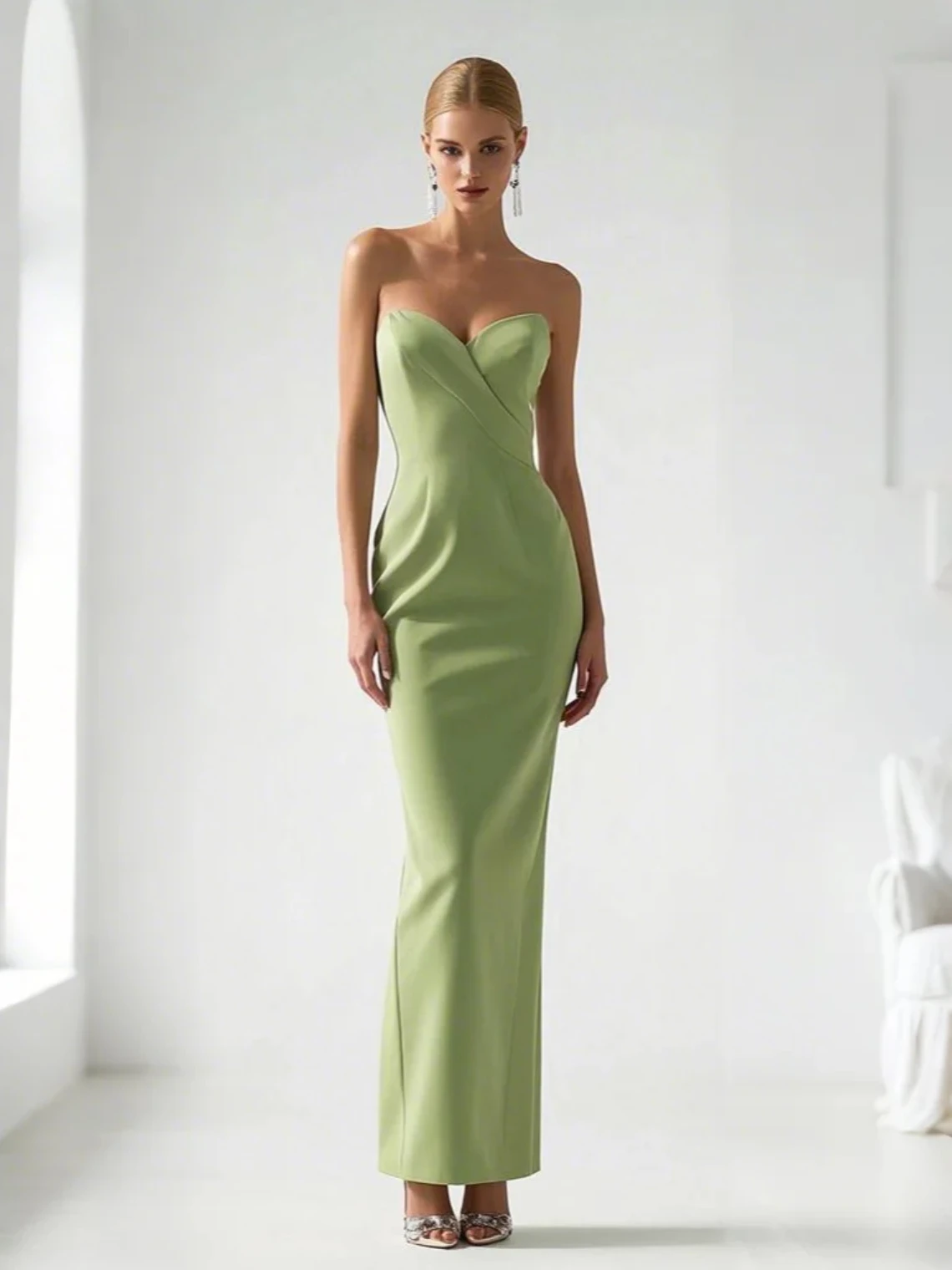 

Sheath/Column Elegant Sexy Sweetheart Floor-Length Sleeveless Split Built-In Bra Prom Cocktail Party Dress 2025 free customized