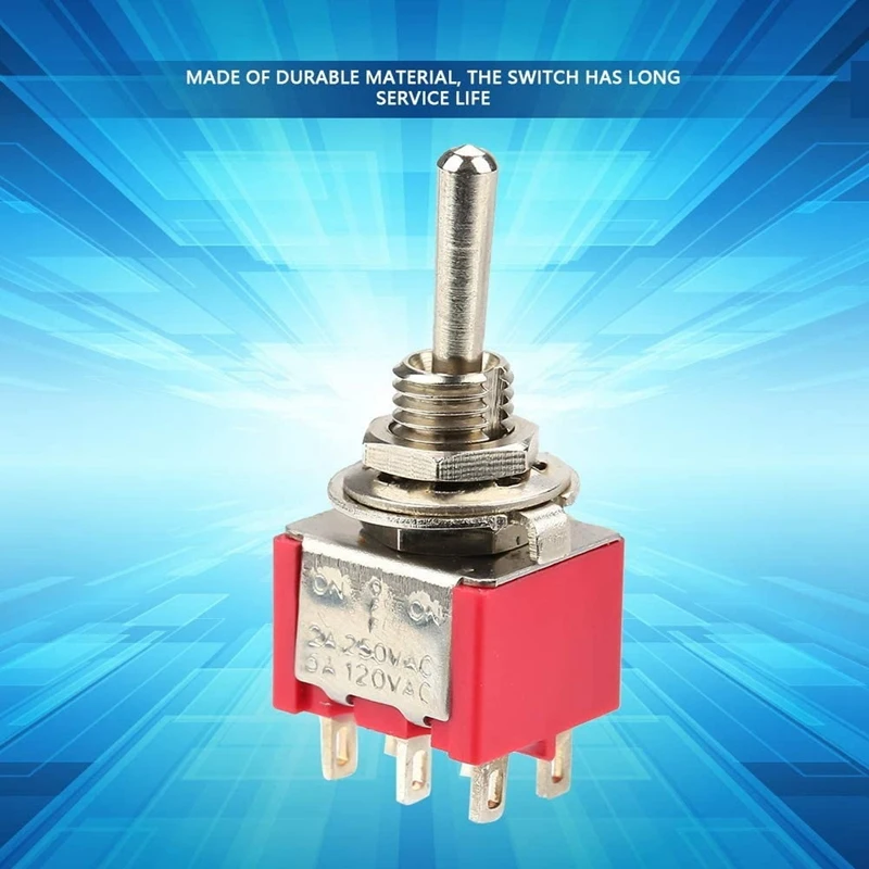 3ポジションdpdt-トグルスイッチ,オン/オフオンスイッチ,6ピン,6mm, 6mm,2a,250vac,5a,120vac,10個