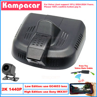 Kampacar VLV33-2K 1440P Wifi Car Dvr Camera DashCam For Volvo EX30 Recharge Pure Electric EX30 2024-2024 10% Cars Dash Cam