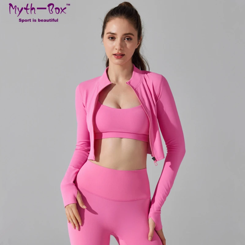 Women Sport Jackets Antimicrobial Slim Yoga Naked Jacket Long Sleeves Running Sweatshirts Girls Quick Dry Gym Fitness Tops Coat