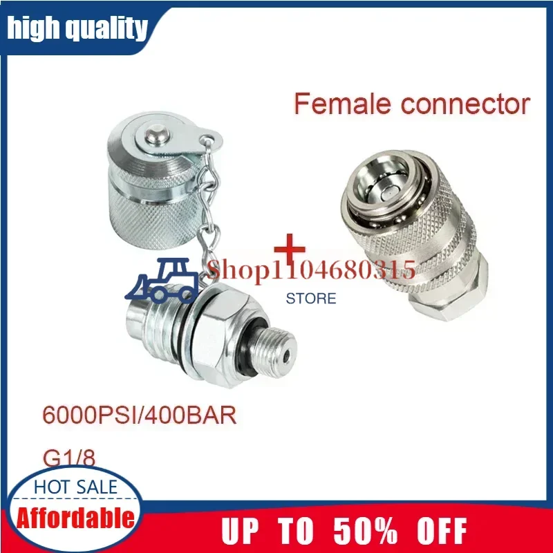 Hydraulic Pressure Test Quick Connector Female Male connector 6000PSI/400BAR G1/8 For PD Series Coupler Excavator