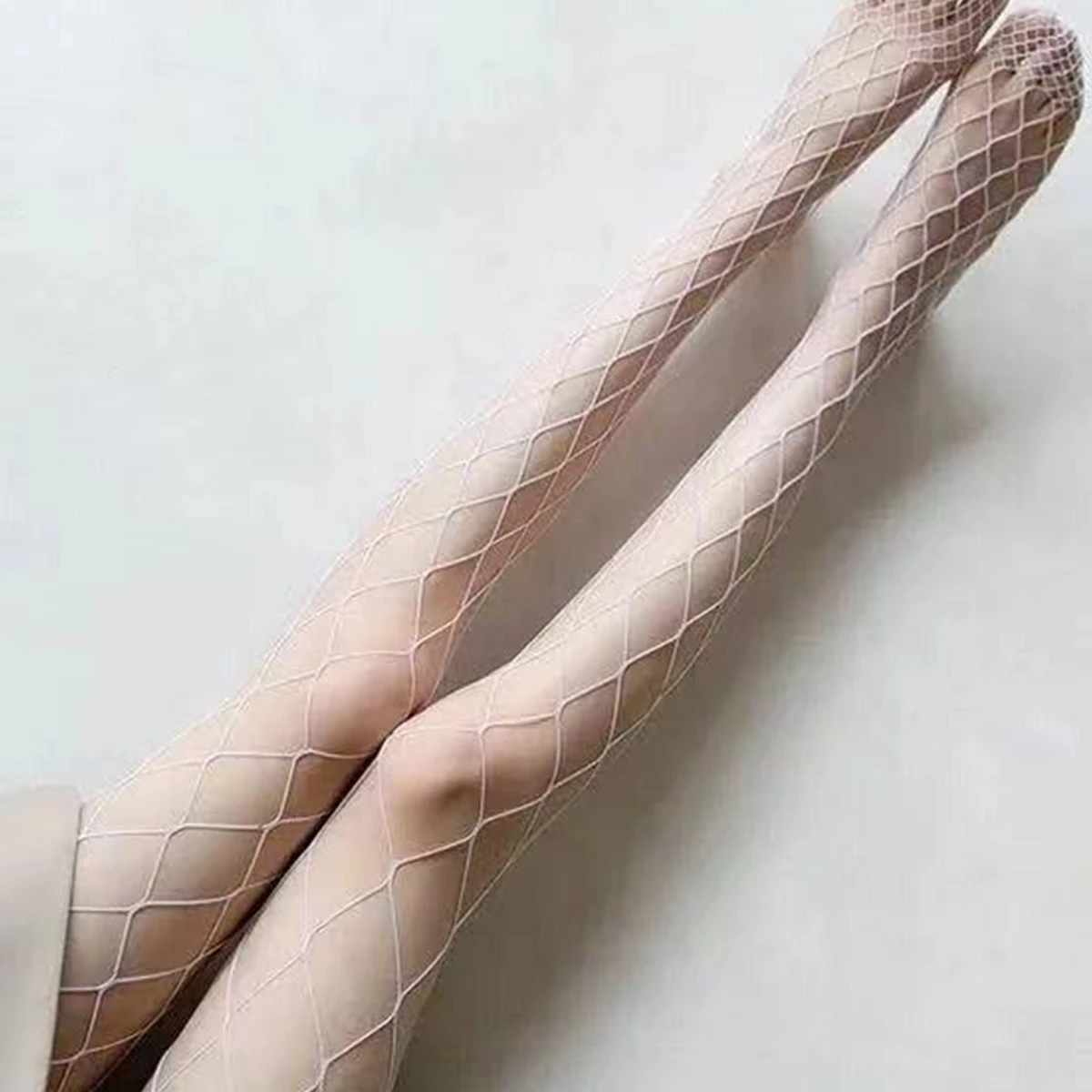 Ladies' Rhomboid See-through Roupa Interior, Grande Malha, Recorte Rave Meia-calça, Cosplay Japonês, Peixe Net, Ladies' Lolita, Novo, BDSM