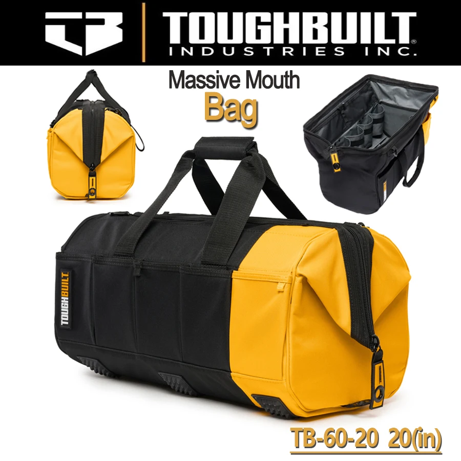 

TOUGHBUILT TB-60-20 Massive Mouth Bag 20", 51 pockets and loops, Heavy-Duty Construction Multi-functional Storage Backpack