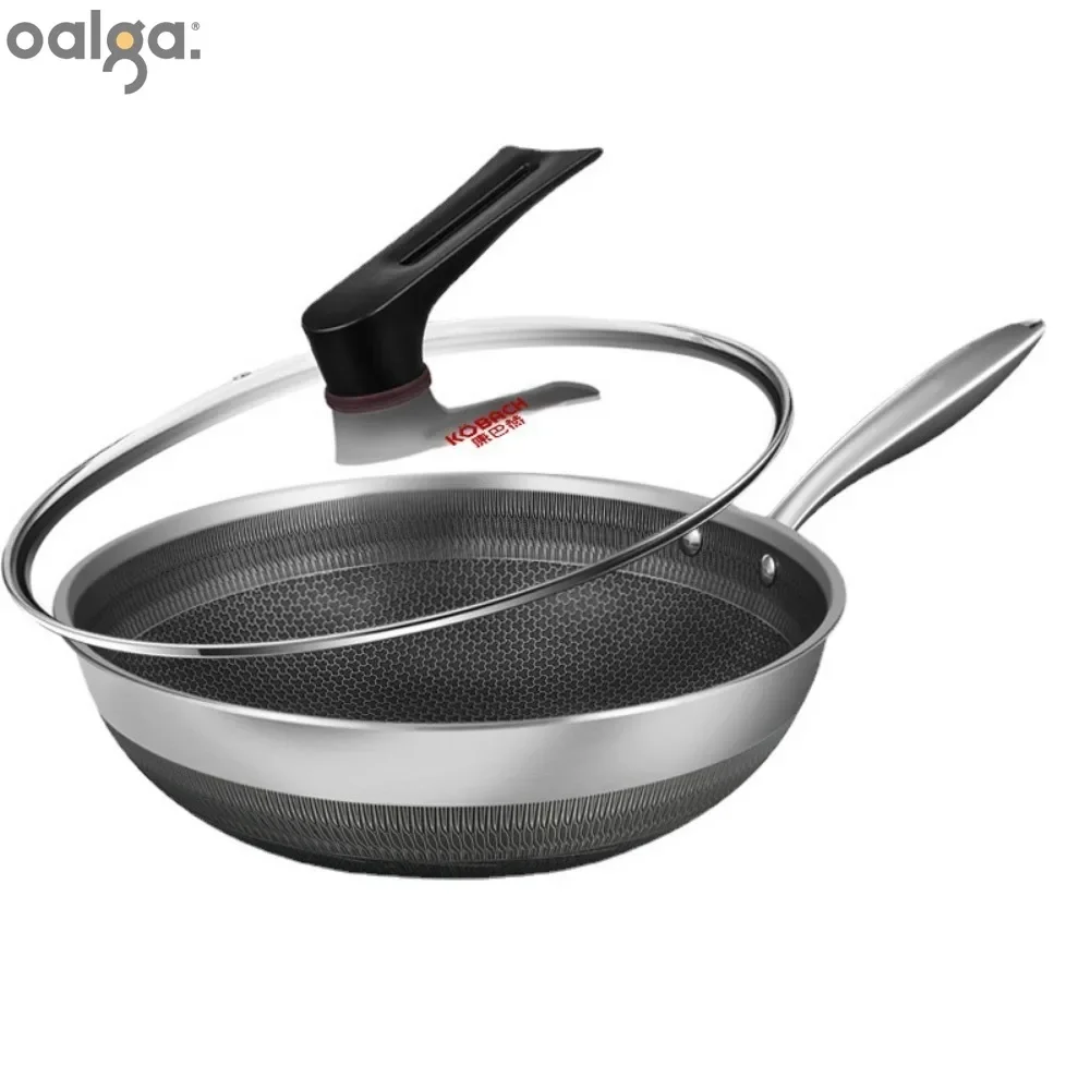 316 Stainless Steel Wok Wok Honeycomb Non-stick Wok 32cm Induction Cooker Gas Stove Universal Cookware Kitchen Frying Pan Woks