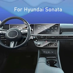 Tempered Glass Protector film For Hyundai Sonata 2024 2025 12.3 inch Dashboard & Navigation & AC Climate lcdscreen anti-scratch