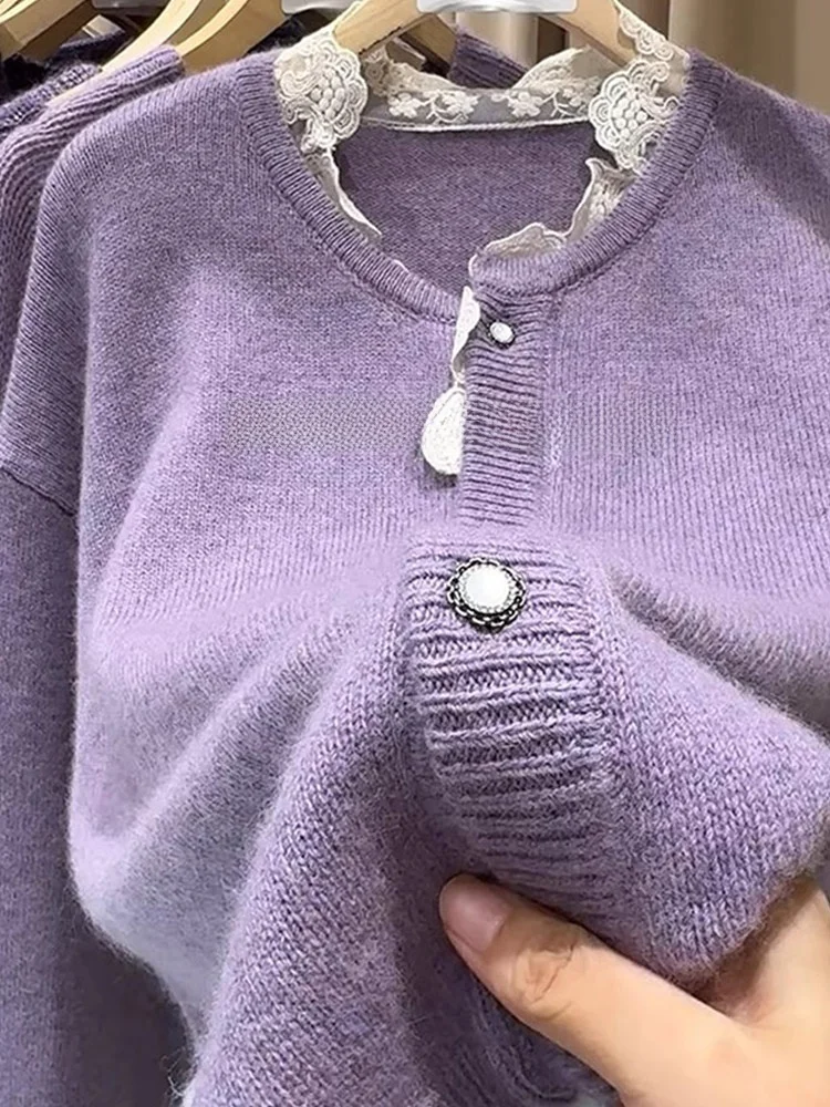 

Мягкий уютный вязаный кардиган с длинными рукавами, повседневный шик, универсальная одежда для зимы и поездок на работу, модный корейский стиль