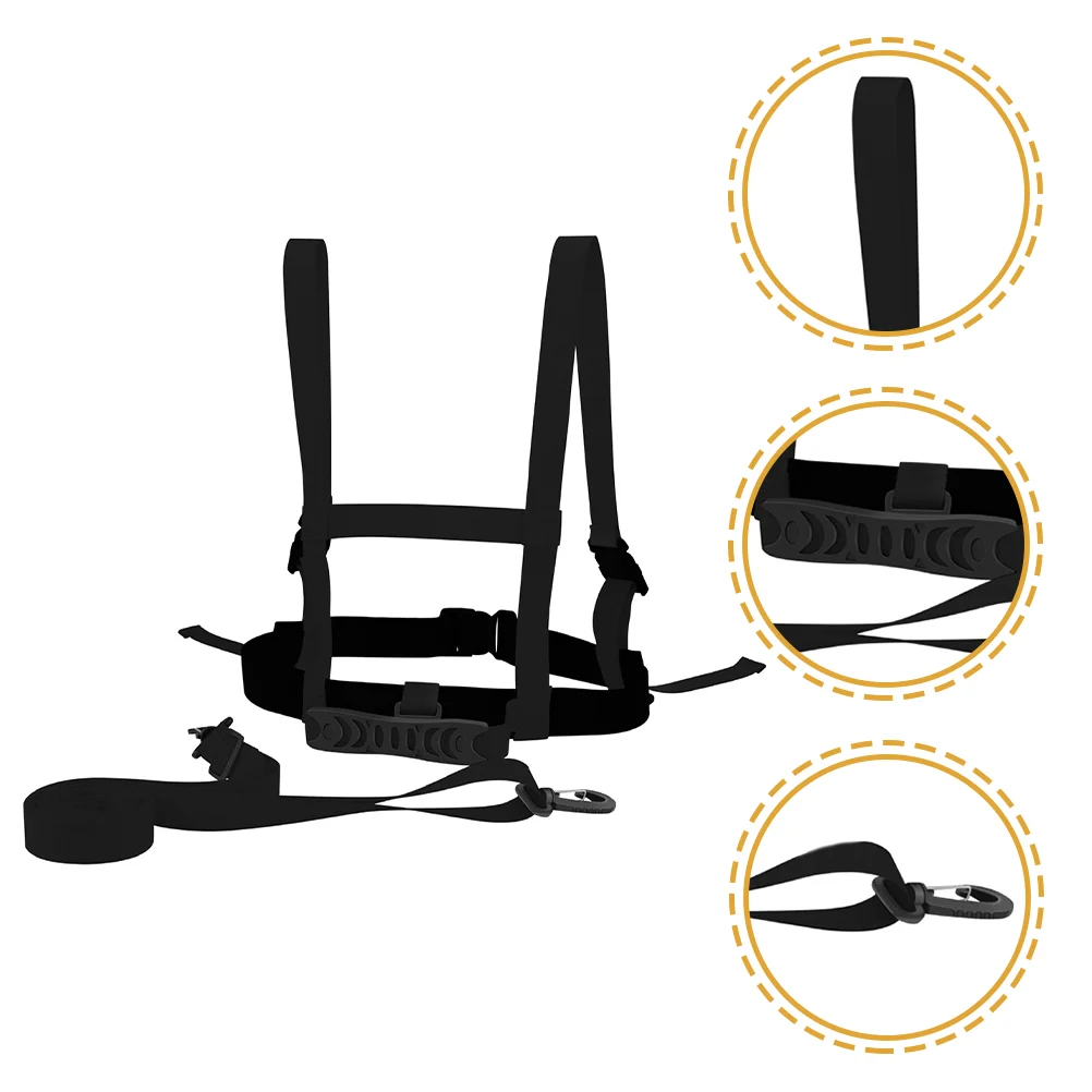 Ski Training Belt Children Skiing Straps Toddlers Skating Outdoor Sturdy Harness Professional Black Traction