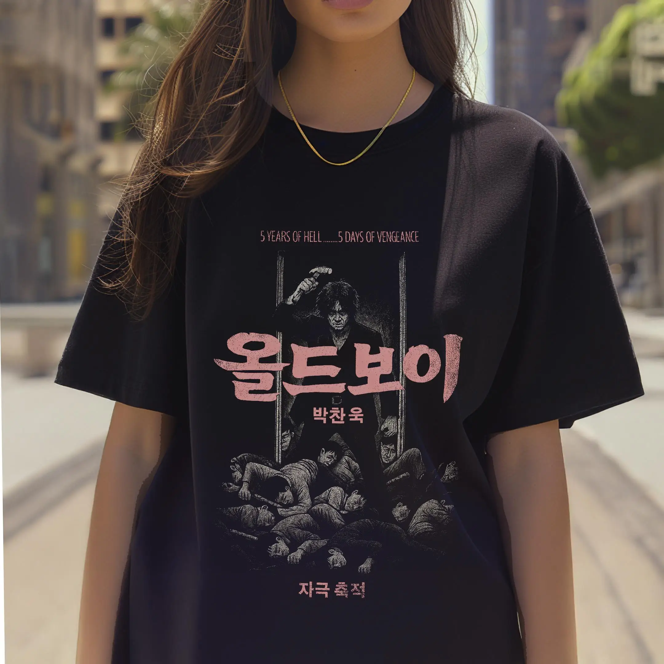 

Oldboy Printed T-shirt Women and Men Hardcore Trendy Cool Top Spring/summer Loose Short Sleeved Unisex T-shirt