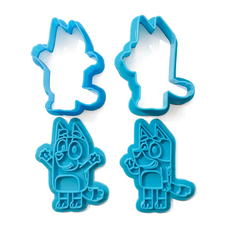 Bluey Bingo Cartoon Cute Little Creative Cake Mold BlueyHigh-Quality Plastic Biscuit Cookie Mold Shaping Gift Kid Birthday Gifts