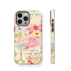 Crowd Art Graffiti Rabbit Case for IPhone 15 Pro Max 15 14 Plus 13 12 Mini 11 Pro Plus Xr Xs Max Phone Case Mobile Phone Cover