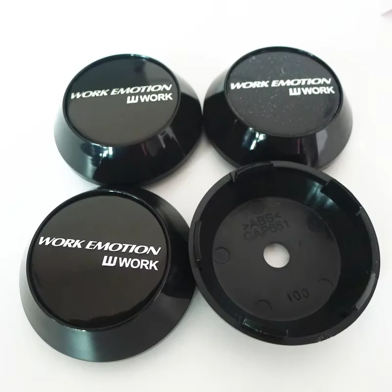 4pcs For Work Emotion W Work 65mm Car Wheel Center Hub Cap Covers 45mm Emblem Badge sticker Auto Styling Accessories