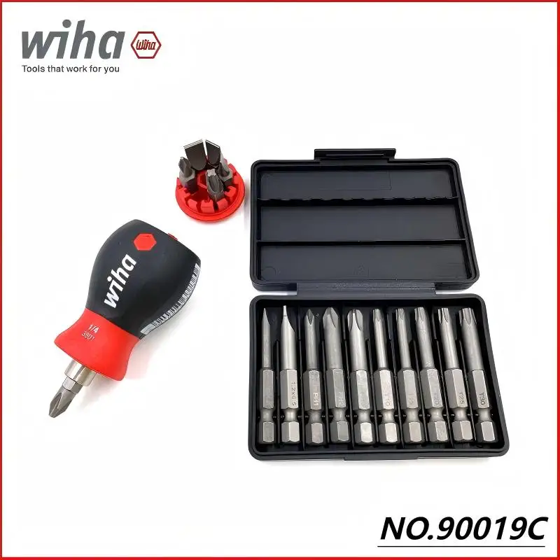 

WIHA 90019C Magazine Screwdriver - Short Shank, Slotted/Phillips/Torx Bits, Replaceable, Pro Repair Tool