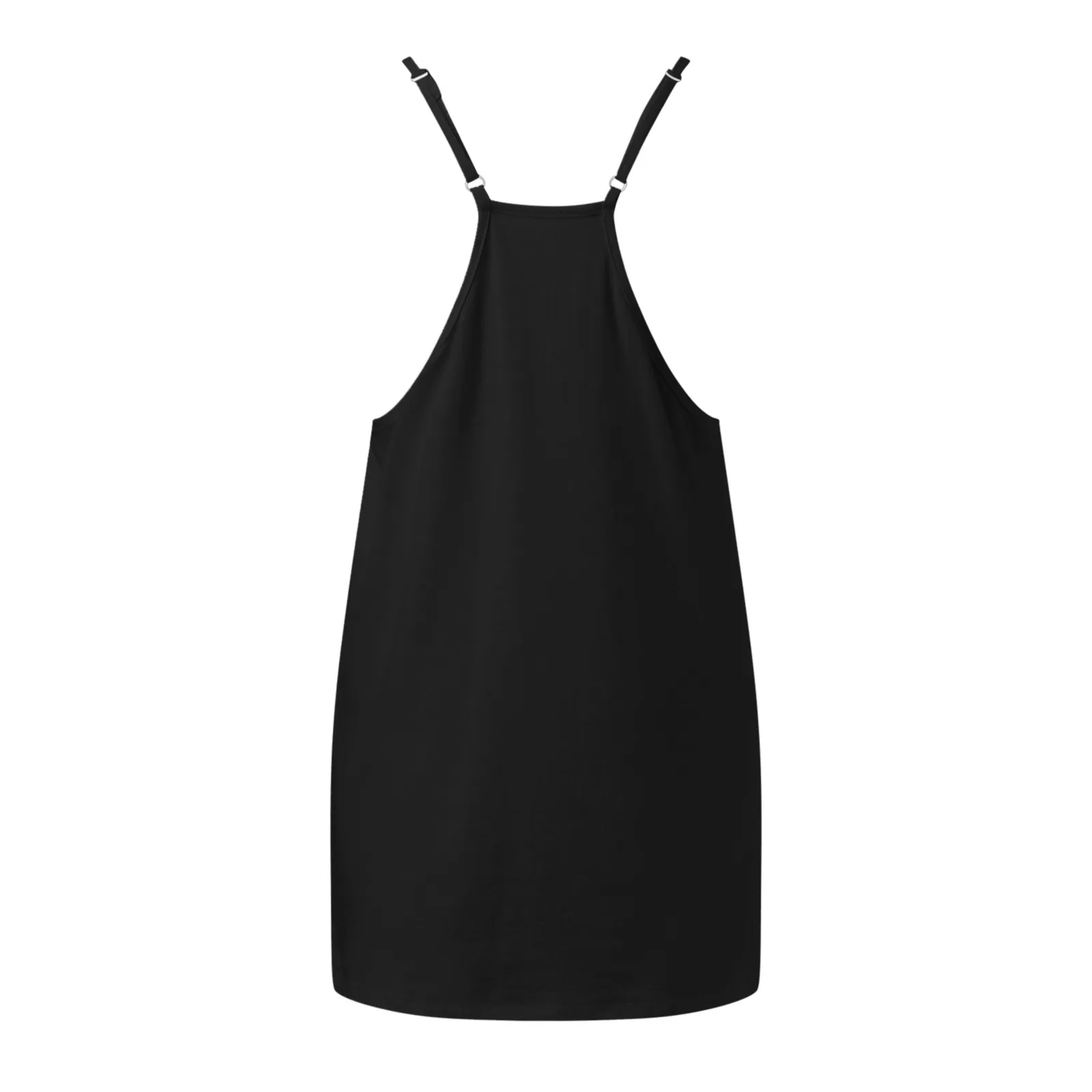 Womens Sleeveless Mini Dress With Pockets Dress Round Neck Solid Color Summer Dresses Holiday Sundresses Women Robe Femmes