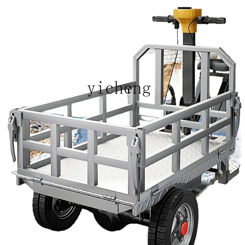 

ZC Electric Flat Truck Truck Warehouse Hand Push Transport Construction Site Three-Wheel Brick Pulling Engineering Vehicle