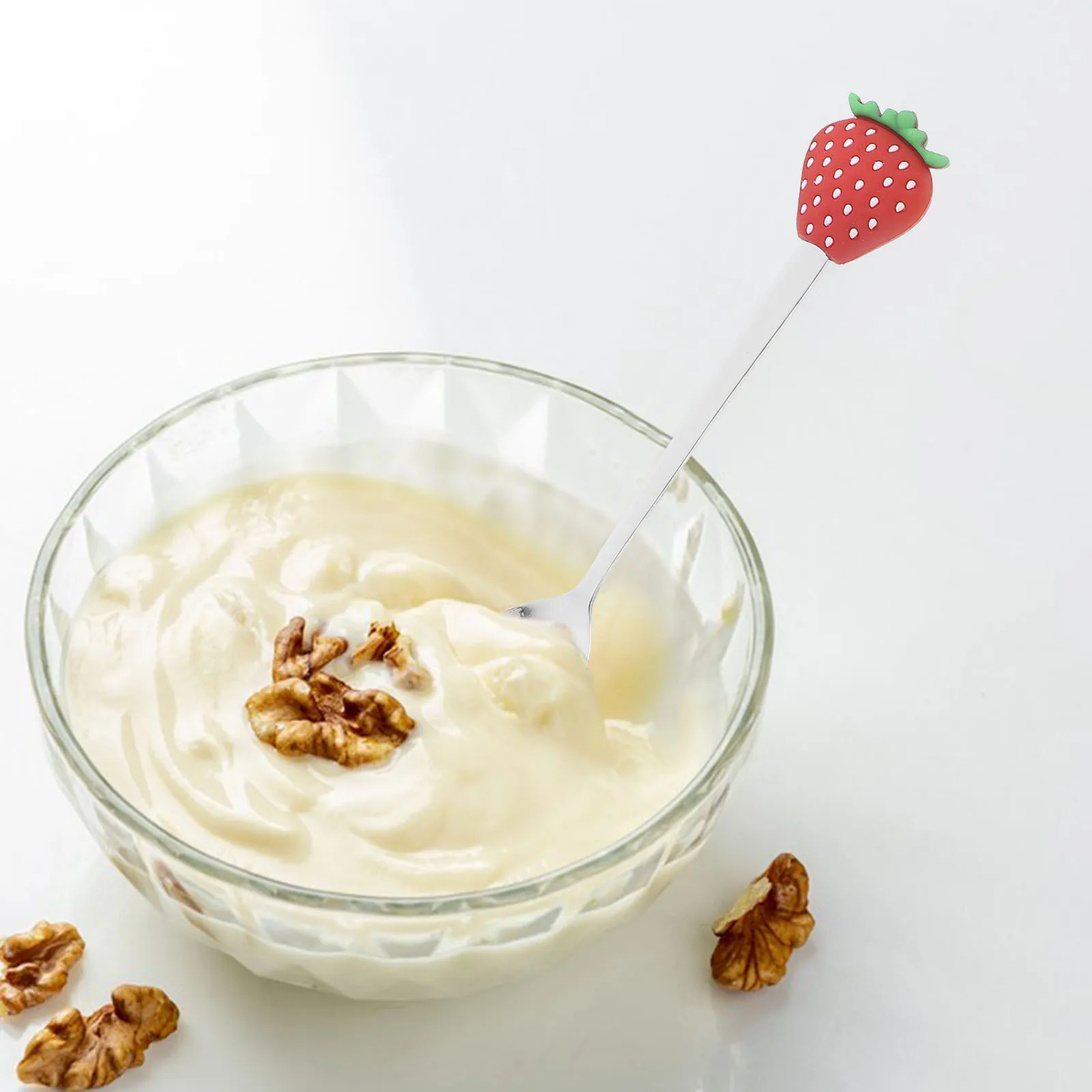 

5Pcs Stainless Steel Ice Cream Spoon Dessert Scoop Comfortable Grip Home Party Kitchen Use Spoons for Desserts