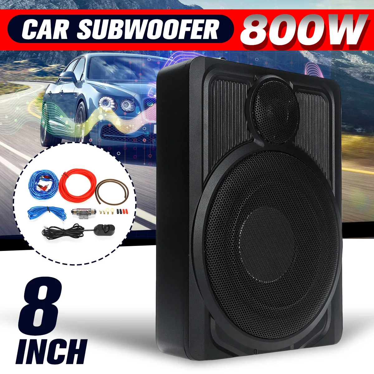 Hot Sale 10 Inch Subwoofer Car Audio Under Seat Slim Woofer Speaker Subwoofer SPL Active Power Subwoofer