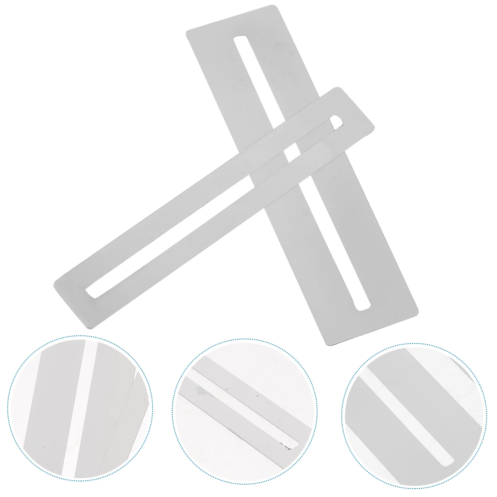 2 Pcs Finger Board Fretboard Protector Fingerboard Guards For Bass Stainless Steel Silver Luthier Tool