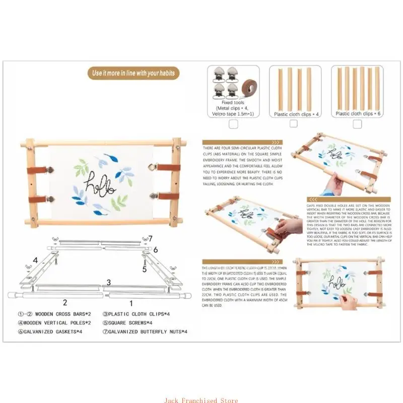 Needlepoint Embroidery Rack Scroll-Frame Stitches Needlepoint Stretcher