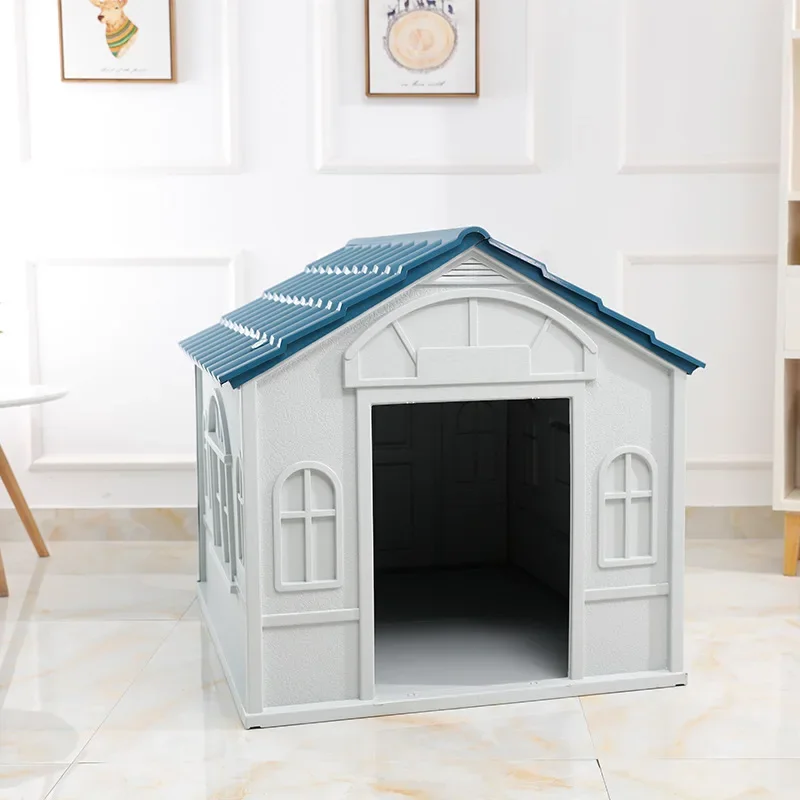 

Outdoor Waterproof Non-wooden Dog Shed Large Removable Plastic Large Cats and Dogs Kennel Pet Cabin
