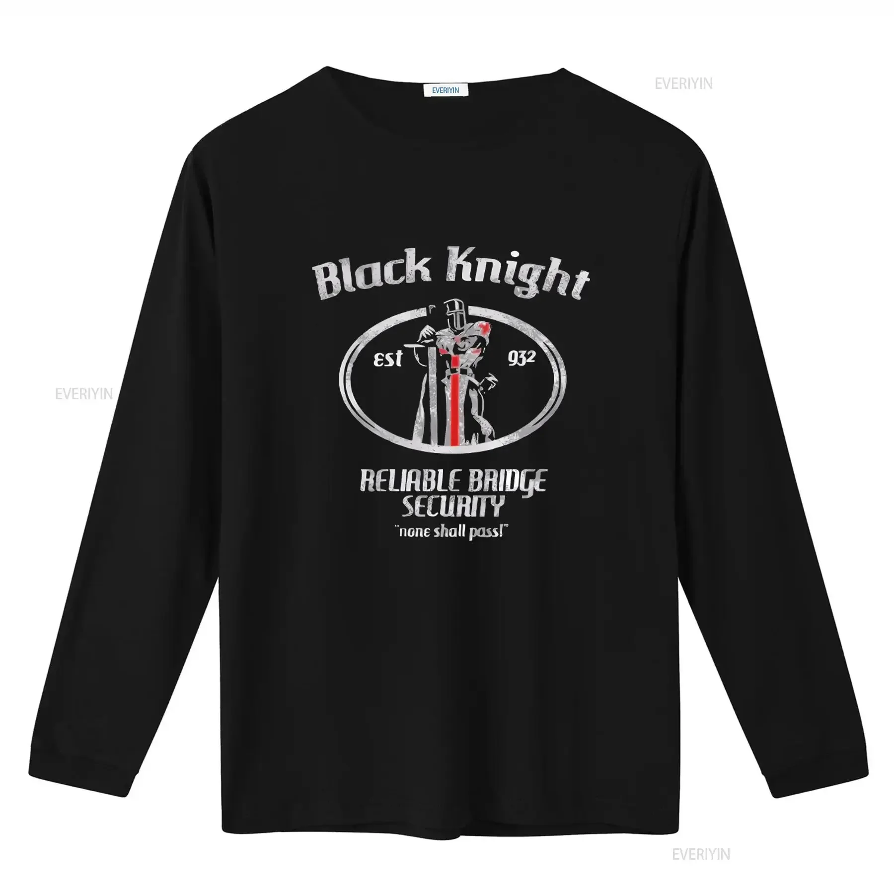 New Black Knight T Shirt Est 932 Reliable Bridge Security None Shall Pass Design Sizes S to 5XL vintage Washed streetwear Soft