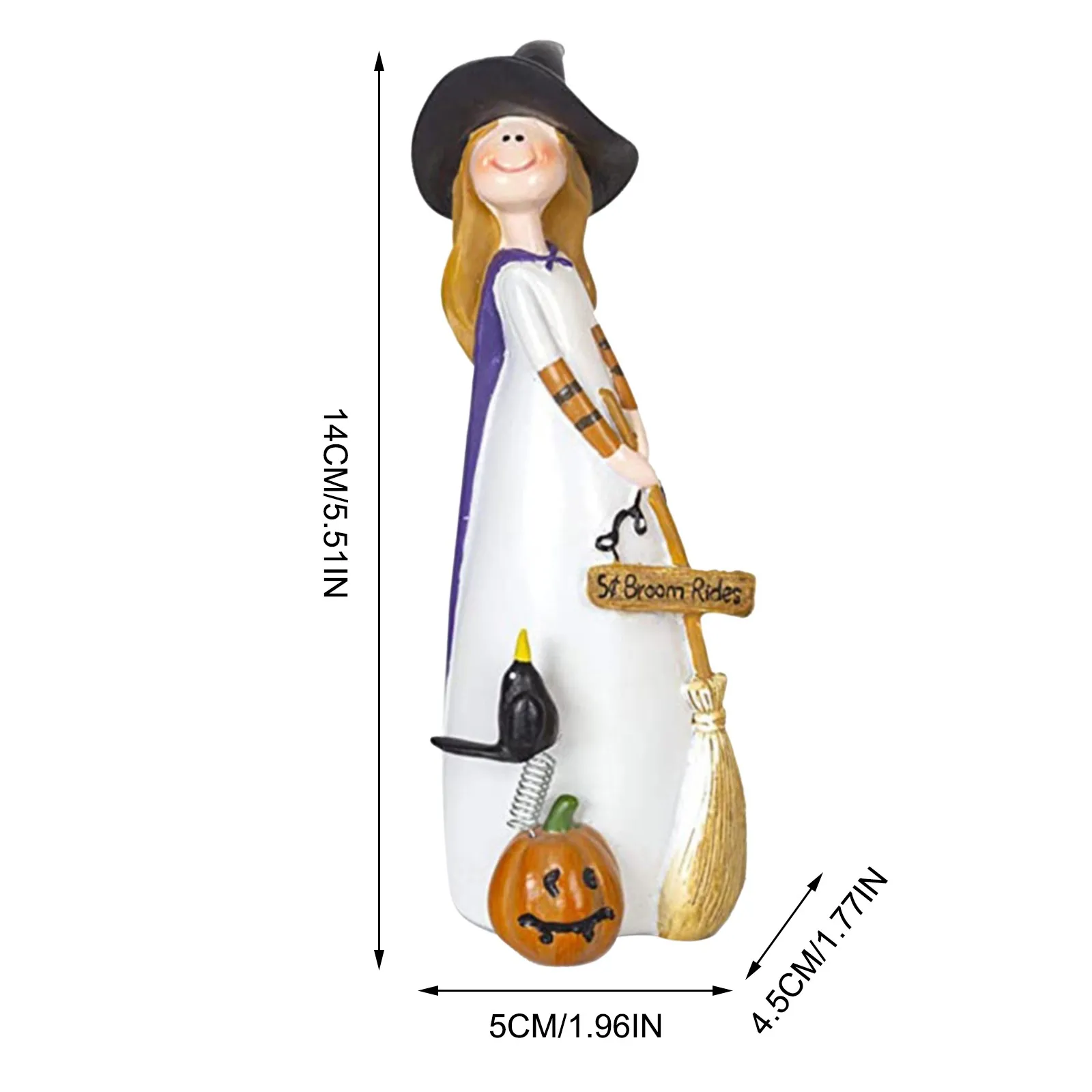 Halloween Witch Figurines And Statues Home Decor Resin Witches Cute Elf Sculpture Miniatures Desktop Ornament Gift For Girls