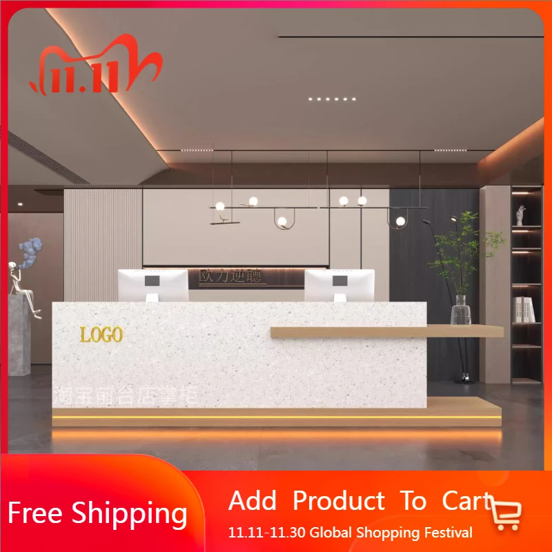 

Welcome Long Reception Desks Organizers European Display Hotel Reception Desks White Unique Mostrador De Tienda Lounge Furniture