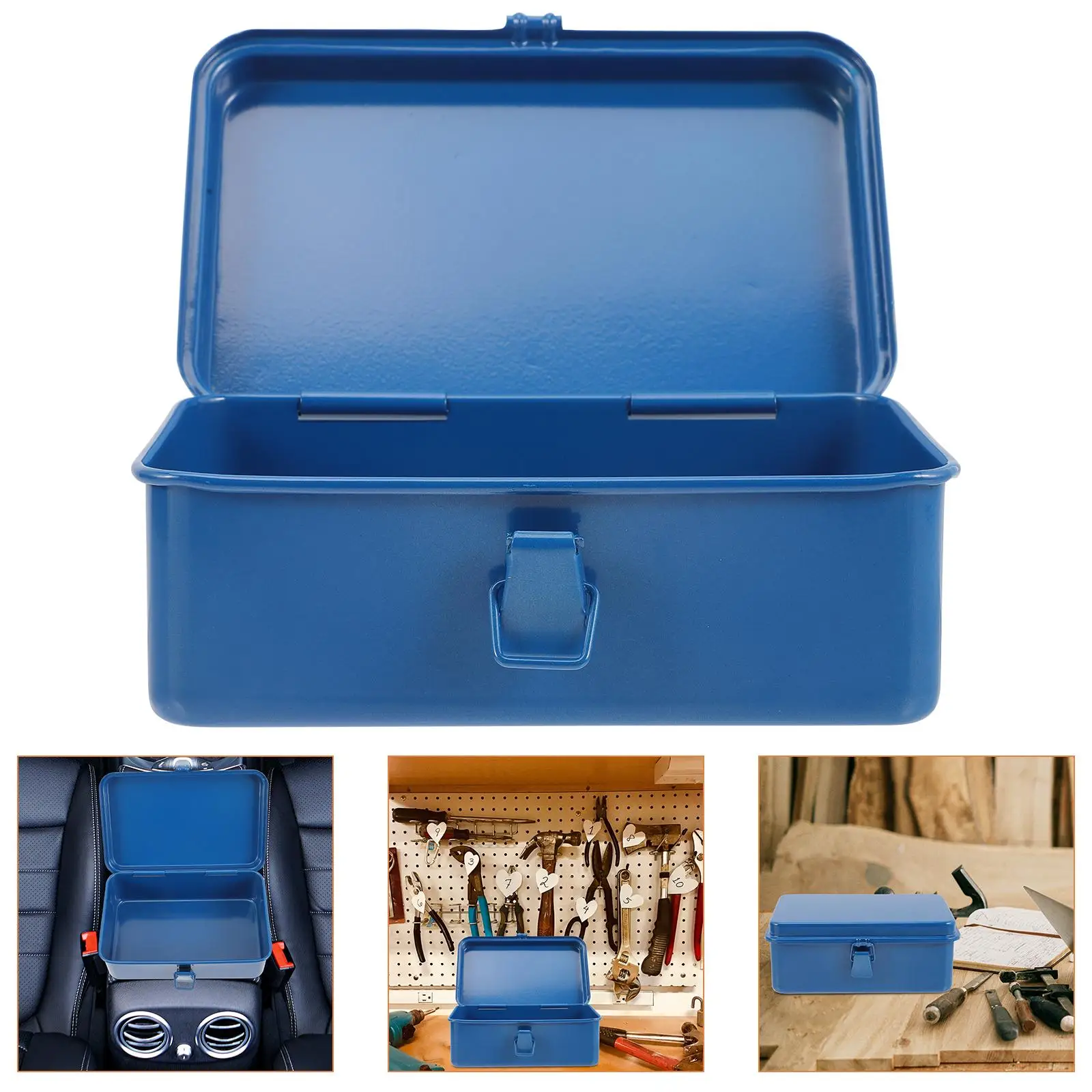 Tool Box Storage Organizer Small Kit Mechanic Portable Metal Toolbox Organizers Case Iron Sheet Boxes Mechanics Car
