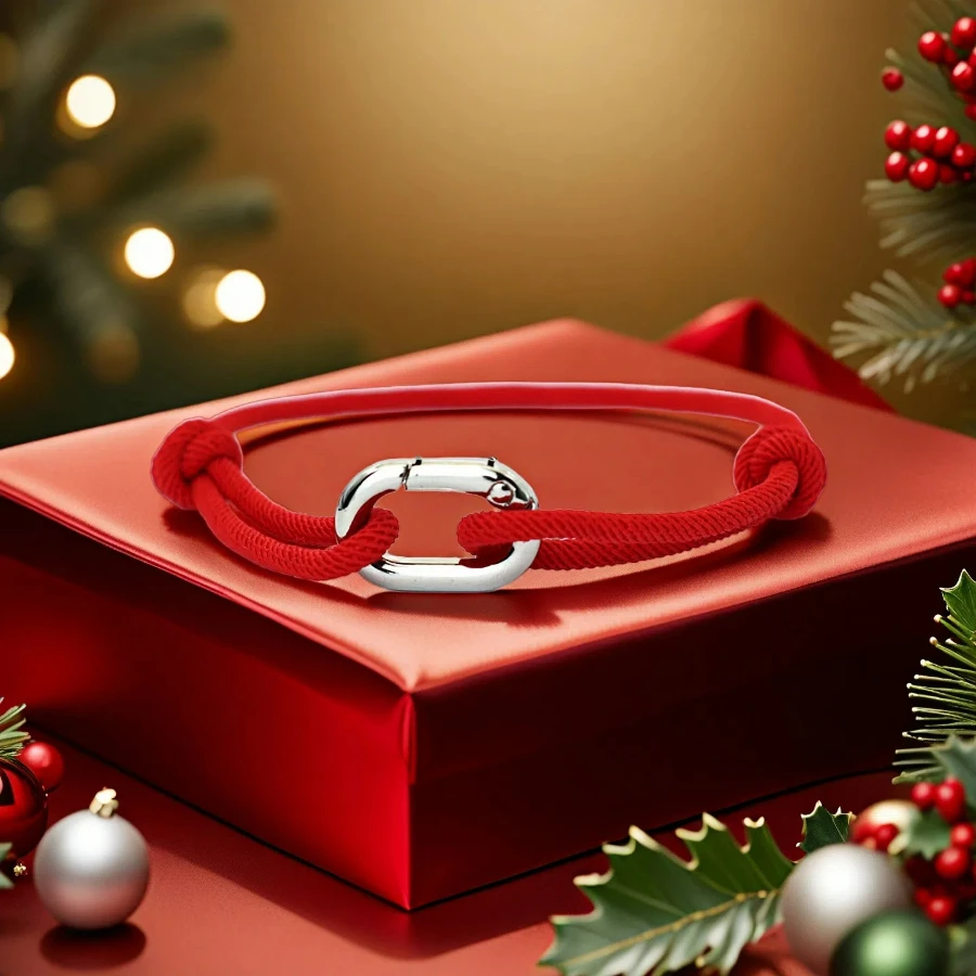 Minimalistisches Luck Red Milan String Armband Unisex Handgewebtes verstellbares Festival Geschenke Wunscharmband Weihnachtspaar Zubehör