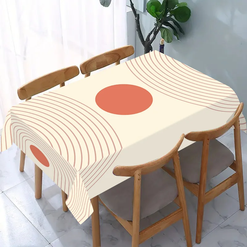 JIT + 1pc polyester tablecloth, modern geometric pattern tablecloth, suitable for picnicszyc