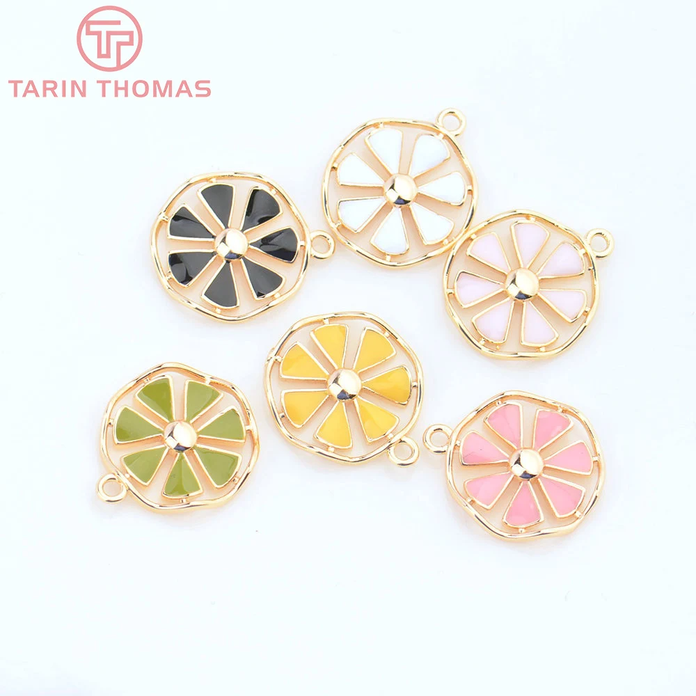 

(4741)6PCS 15x18MM Hole 1.5MM 24K Gold Color Brass Flower Pendants High Quality Diy Jewelry Findings Accessories Wholesale